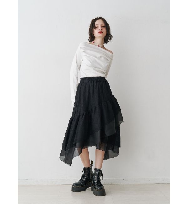 jouetie「レースアシメフリルスカート」|スカート|
