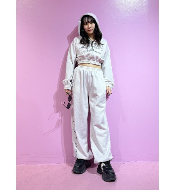 jouetie「ラメクロップドZIPフーディー」|パーカー|