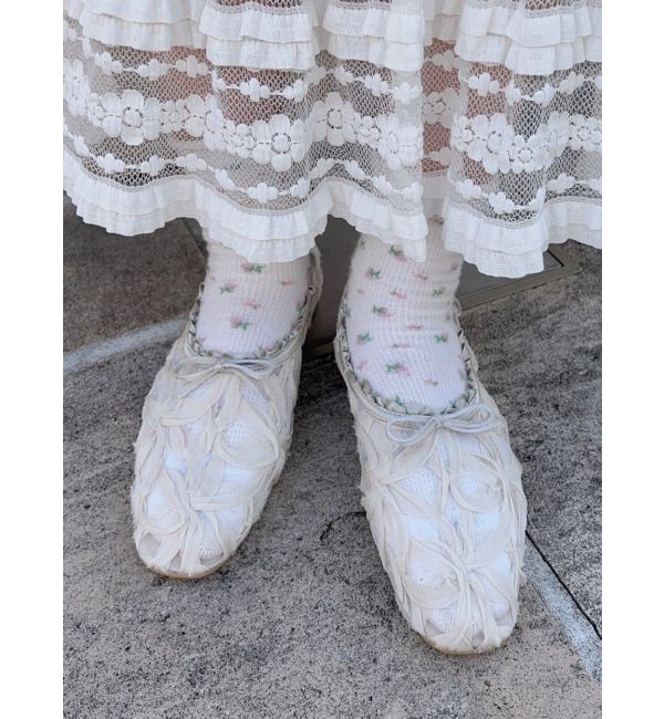 merry jenny「チュールサテンフラットシューズ」|その他|