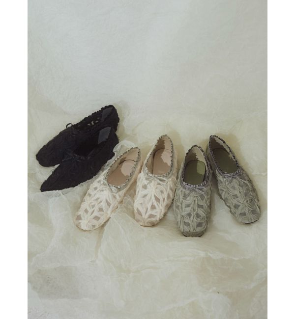 merry jenny「チュールサテンフラットシューズ」|その他|