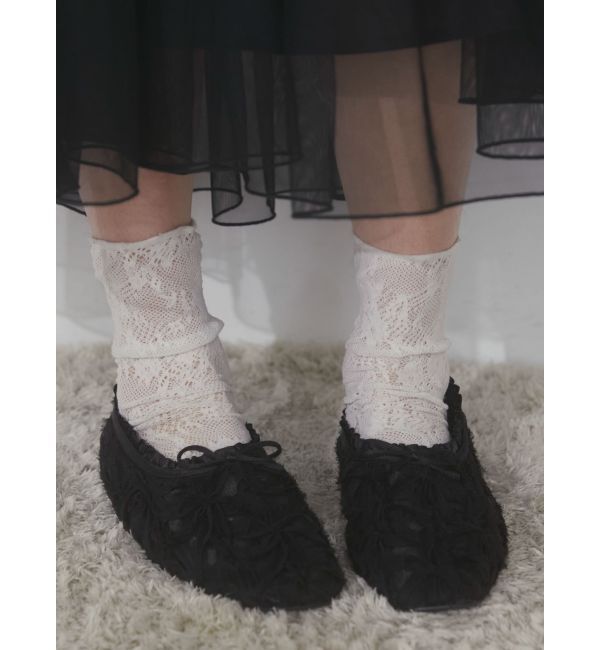 merry jenny「チュールサテンフラットシューズ」|その他|