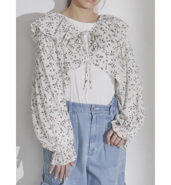 merry jenny「petit flowerフリルボレロ」|シャツ・ブラウス|ラベンダー