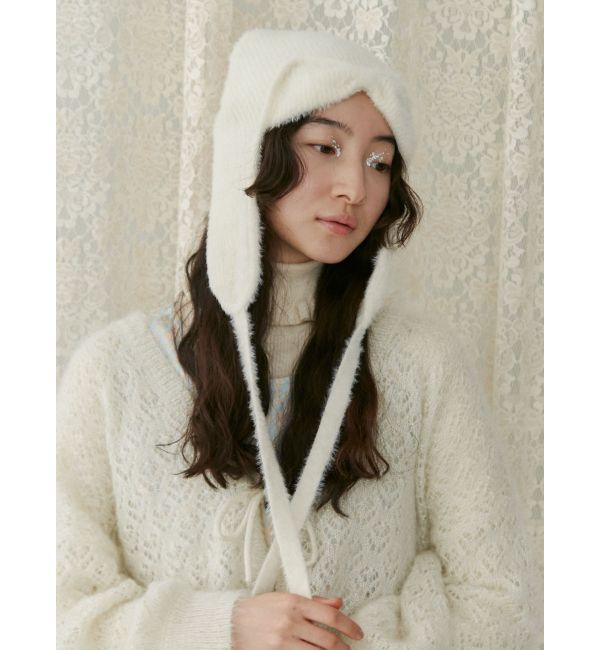 merry jenny「ribbonイヤーフラップニットキャップ」|ニット帽|