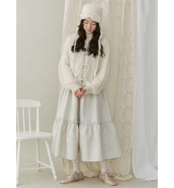 merry jenny「ribbonイヤーフラップニットキャップ」|ニット帽|