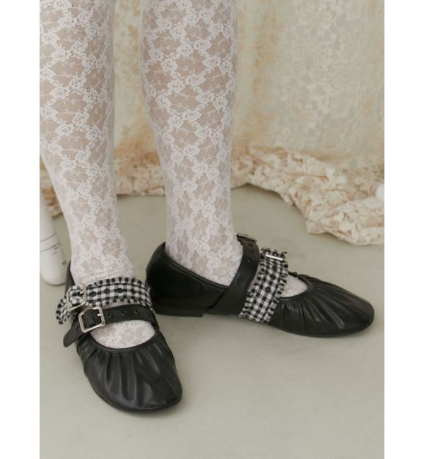 merry jenny「checkベルトバレエシューズ」|バレエシューズ|