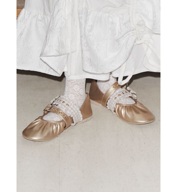 merry jenny「checkベルトバレエシューズ」|バレエシューズ|