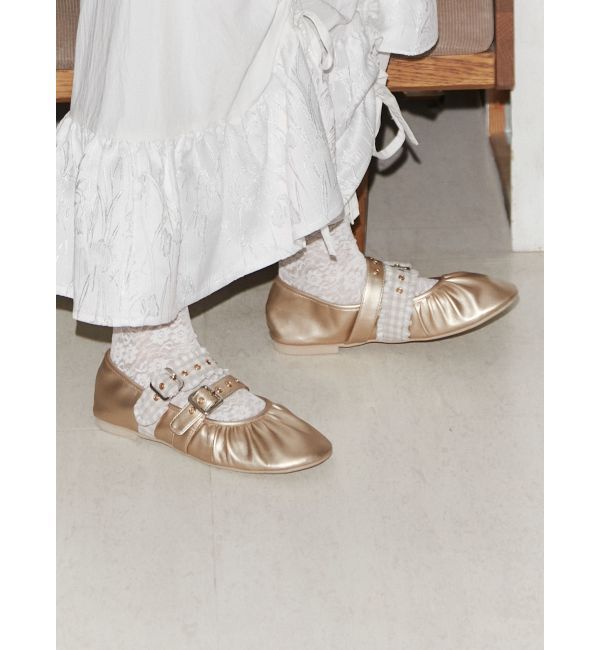 merry jenny「checkベルトバレエシューズ」|バレエシューズ|