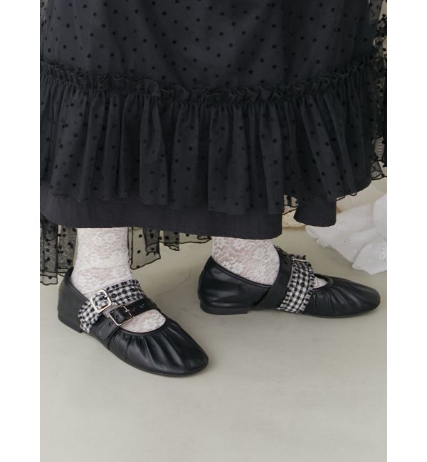 merry jenny「checkベルトバレエシューズ」|バレエシューズ|