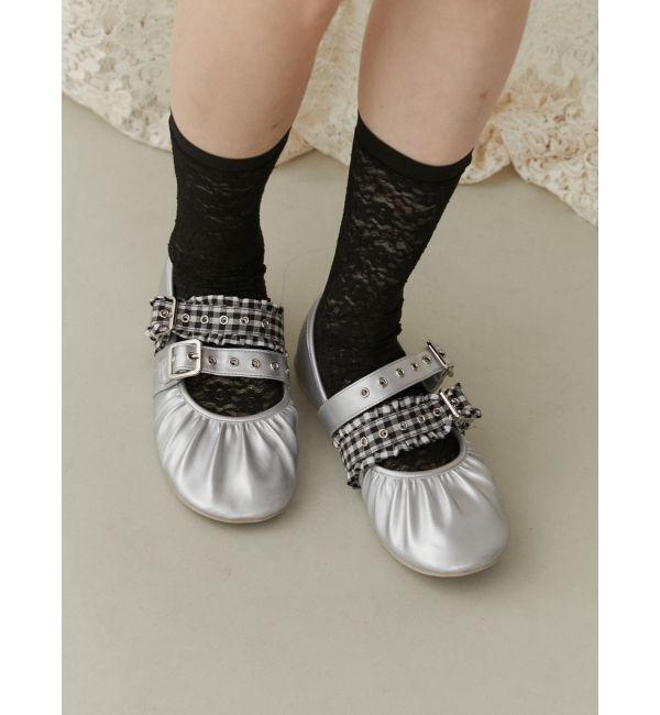 merry jenny「checkベルトバレエシューズ」|バレエシューズ|