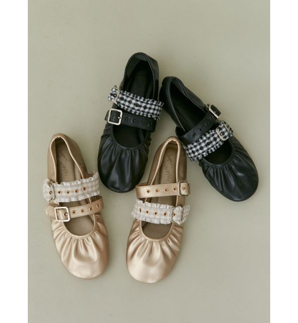 merry jenny「checkベルトバレエシューズ」|バレエシューズ|