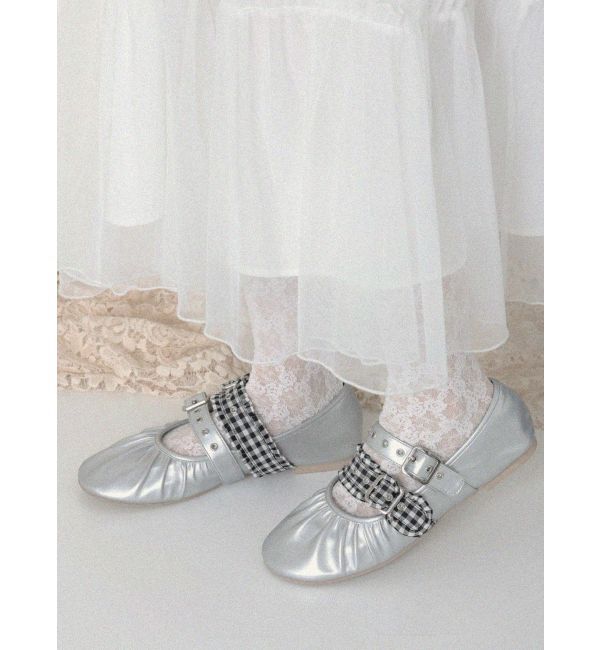 merry jenny「checkベルトバレエシューズ」|バレエシューズ|