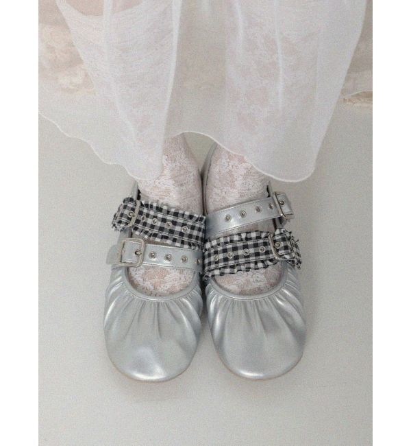merry jenny「checkベルトバレエシューズ」|バレエシューズ|
