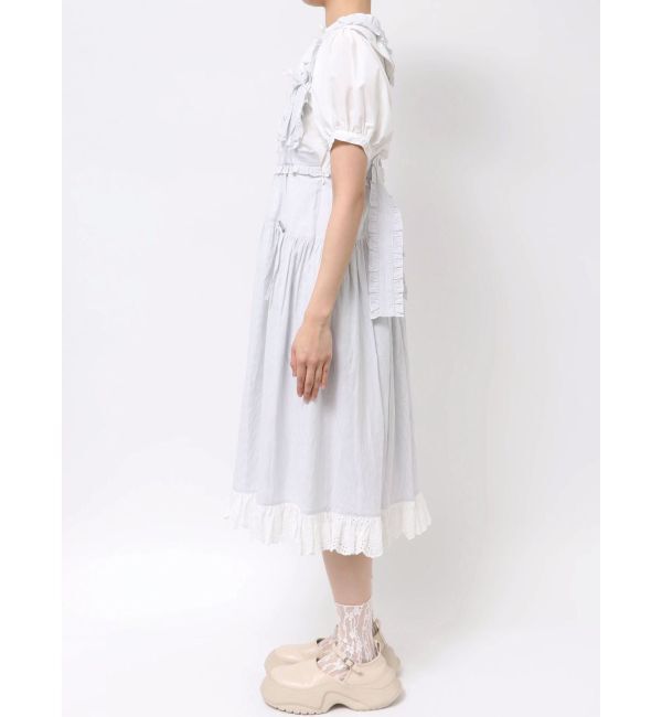 merry jenny「ストライプリボンフレアジャンスカ」|ジャンパースカート|