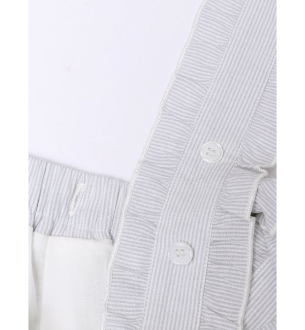 merry jenny「ストライプリボンフレアジャンスカ」|ジャンパースカート|