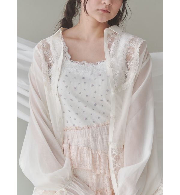 merry jenny「flower camisole tops」|キャミソール|ピンク