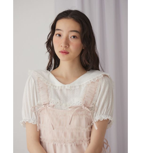 merry jenny「petit flowerセーラートップス」|Tシャツ・カットソー|