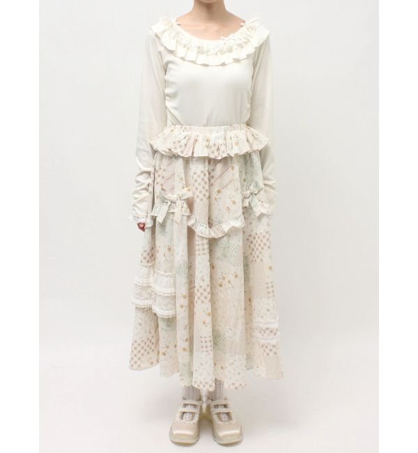 merry jenny「デコラティブリボンフレアスカート」|スカート|