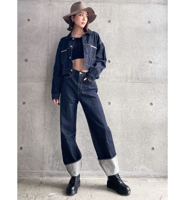 GYDA「GYDIESセルビッチデニムGジャン」|ブルゾン・スタジャン|