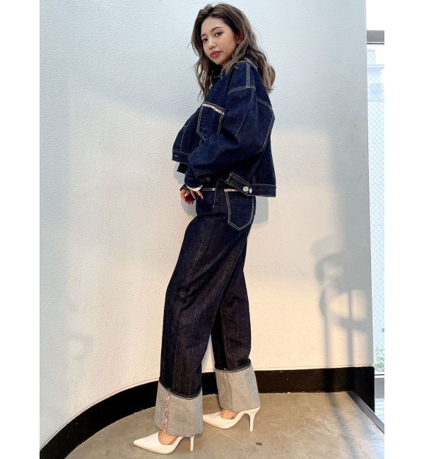 GYDA「GYDIESセルビッチデニムGジャン」|ブルゾン・スタジャン|