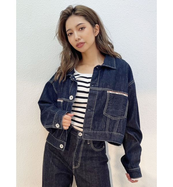 GYDA「GYDIESセルビッチデニムGジャン」|ブルゾン・スタジャン|インディゴ