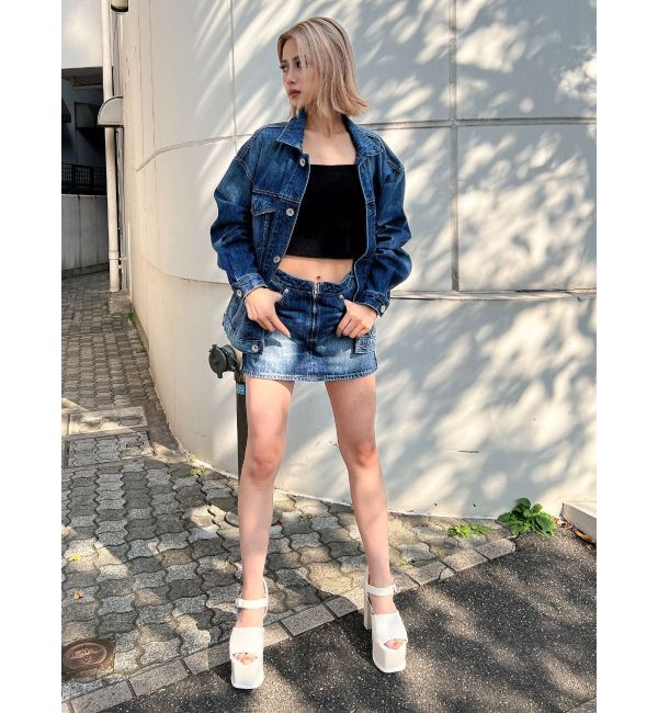 GYDA「UNDER SLEEVEラインデニムGジャン」|ブルゾン・スタジャン|