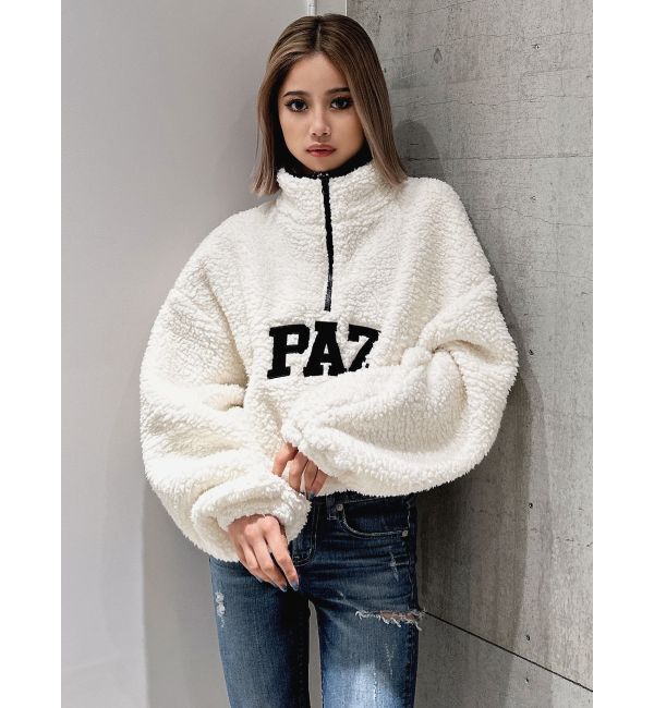 GYDA「PAZハーフZIPボアショートトップス」|Tシャツ・カットソー|