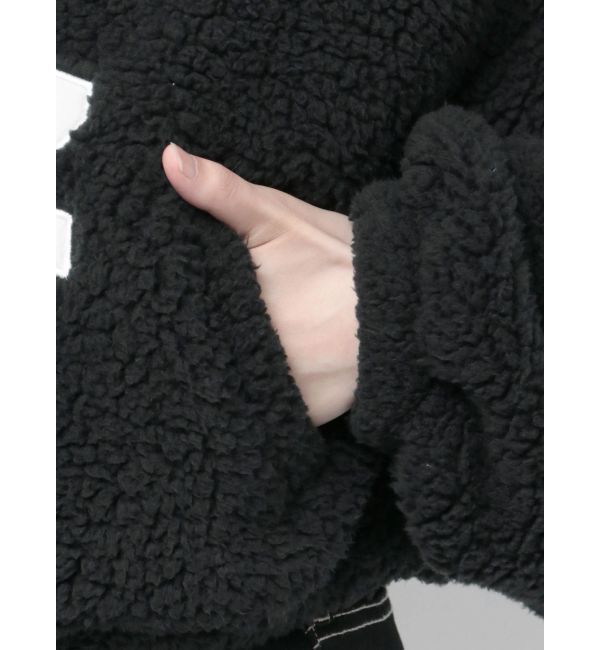 GYDA「PAZハーフZIPボアショートトップス」|Tシャツ・カットソー|