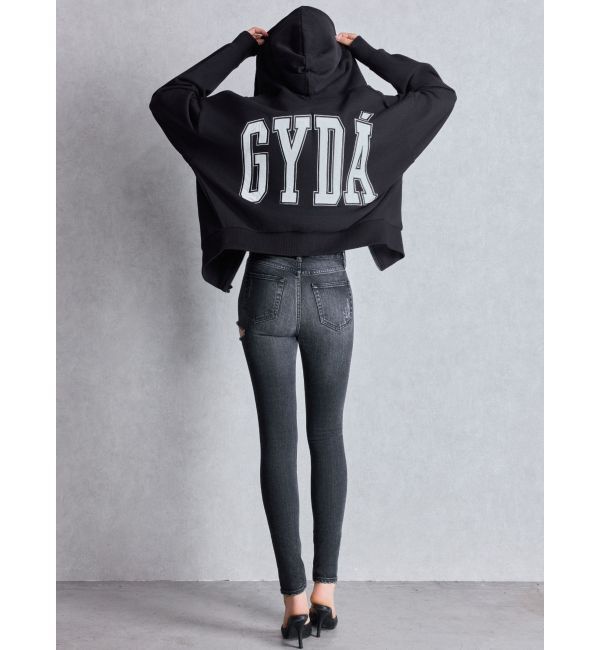 GYDA「ミドルウエストSIDE RIPPEDスキニーデニムパンツ」|デニム|