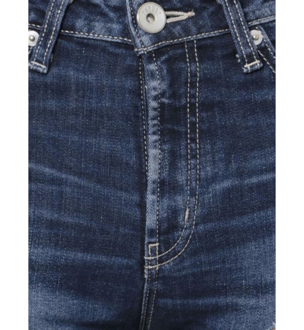 GYDA「ミドルウエストSIDE RIPPEDスキニーデニムパンツ」|デニム|