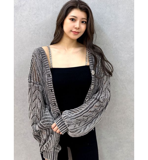 GYDA「2WAYメッシュブリーチニットトップス」|ニット・セーター|