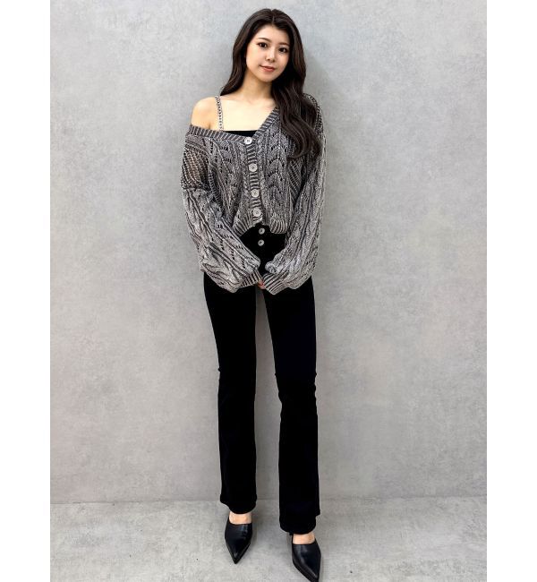 GYDA「2WAYメッシュブリーチニットトップス」|ニット・セーター|