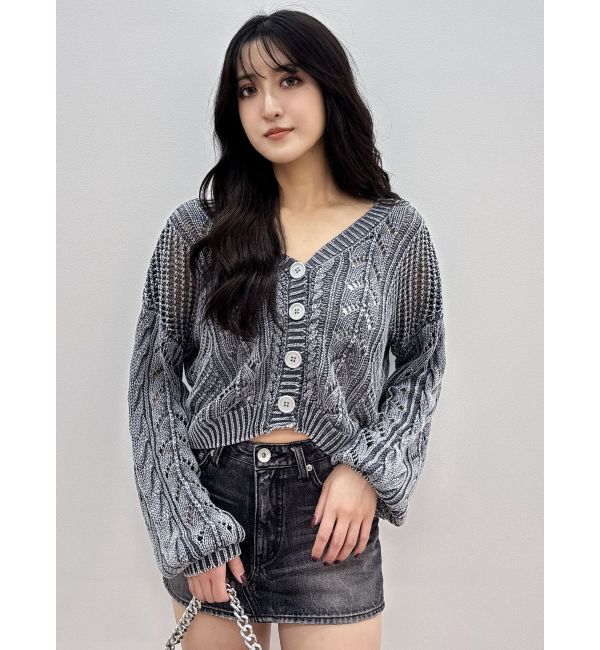 GYDA「2WAYメッシュブリーチニットトップス」|ニット・セーター|