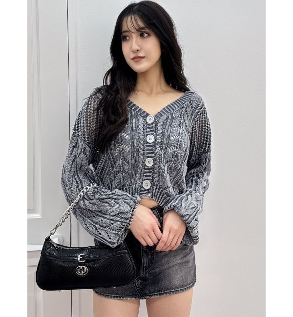 GYDA「2WAYメッシュブリーチニットトップス」|ニット・セーター|