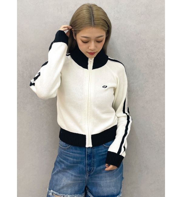 GYDA「GDアームラインニットブルゾン」|カーディガン|