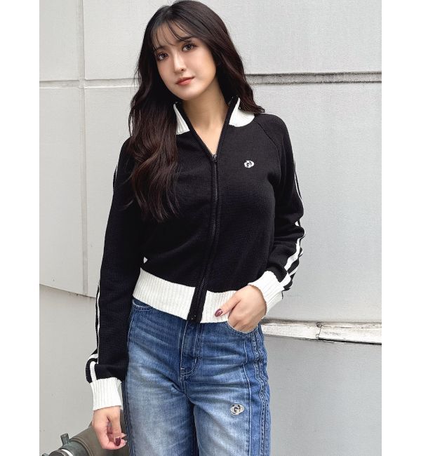 GYDA「GDアームラインニットブルゾン」|カーディガン|