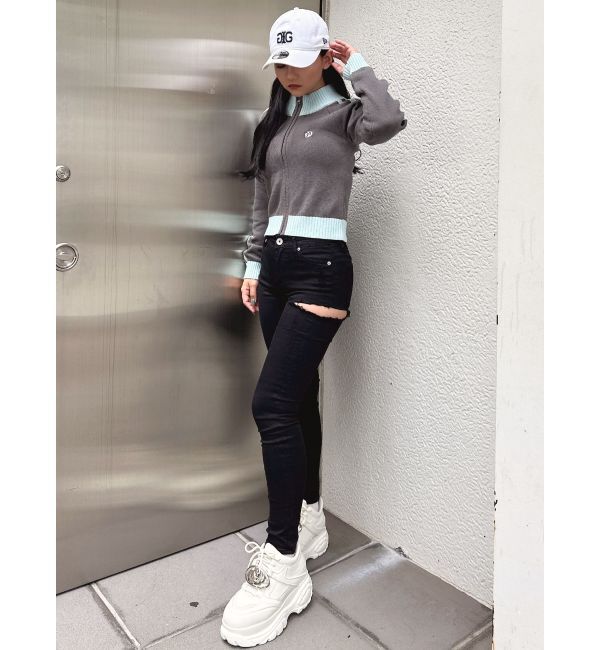 GYDA「GDアームラインニットブルゾン」|カーディガン|