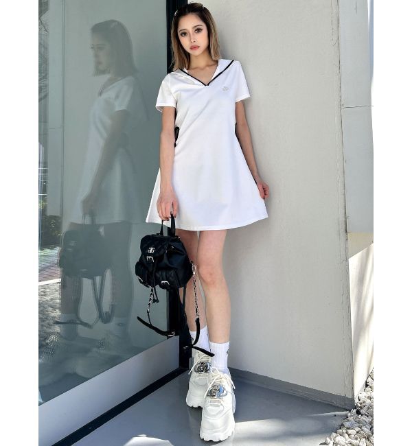 GYDA「GD SIDE OPENパーカーワンピース」|ワンピース|