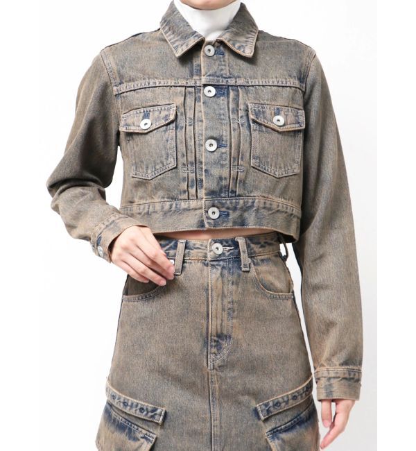 GYDA「STUPID RICH bijouデニムショートGジャン」|その他|インディゴ