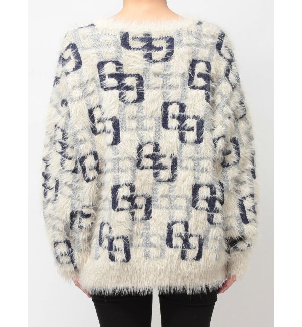 GYDA「GG PATTERN MIXシャギーニットトップス」|ニット・セーター|