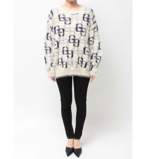 GYDA「GG PATTERN MIXシャギーニットトップス」|ニット・セーター|