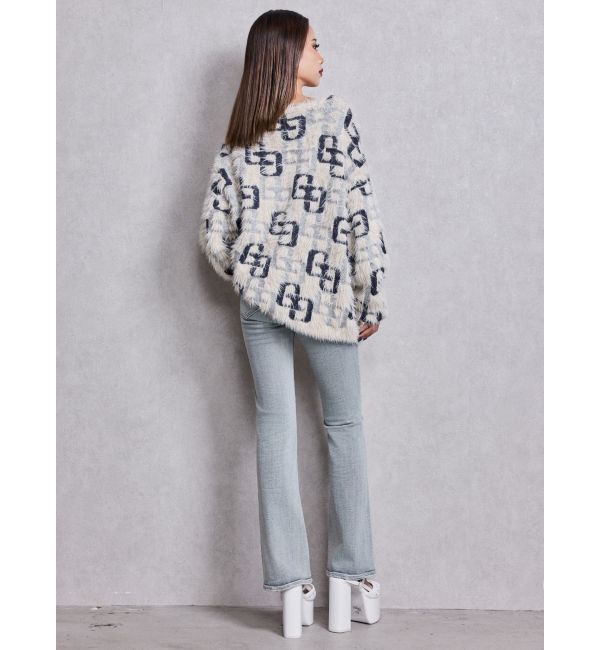 GYDA「GG PATTERN MIXシャギーニットトップス」|ニット・セーター|