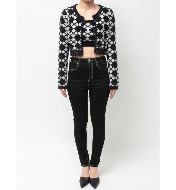 GYDA「Argyll patternミニシャギーニットキャミ」|キャミソール|