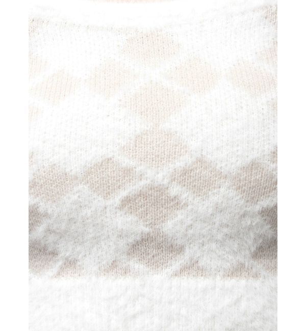 GYDA「Argyll patternミニシャギーニットキャミ」|キャミソール|