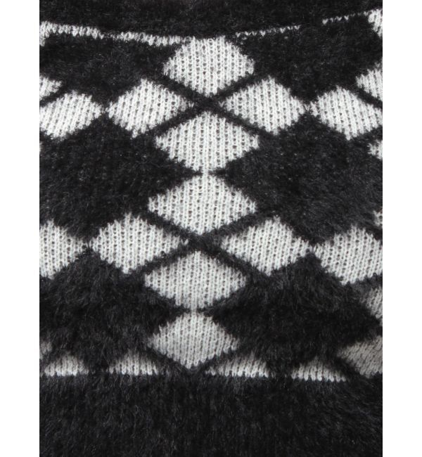 GYDA「Argyll patternミニシャギーニットキャミ」|キャミソール|