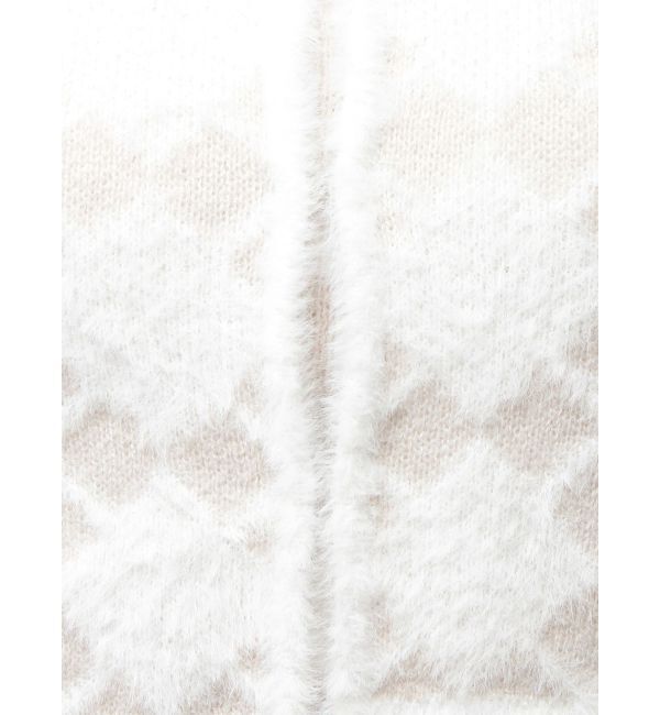 GYDA「Argyll patternミニシャギーニットカーディガン」|カーディガン|