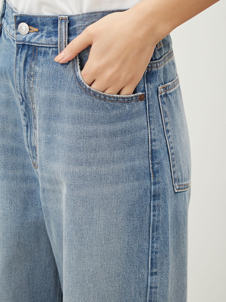 Mila Owen「ウエストゴムカーヴィデニム【ウォッシャブル】」|デニム|