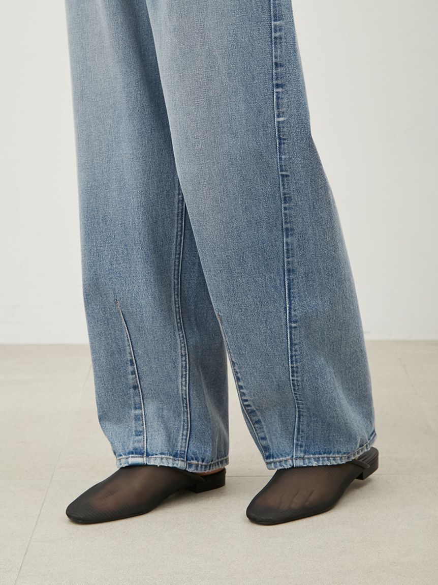 Mila Owen「ウエストゴムカーヴィデニム【ウォッシャブル】」|デニム|