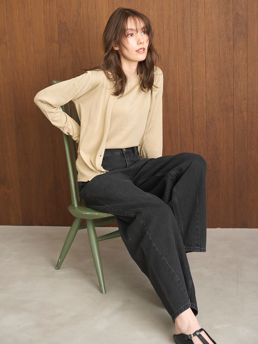 Mila Owen「ウエストゴムカーヴィデニム【ウォッシャブル】」|デニム|