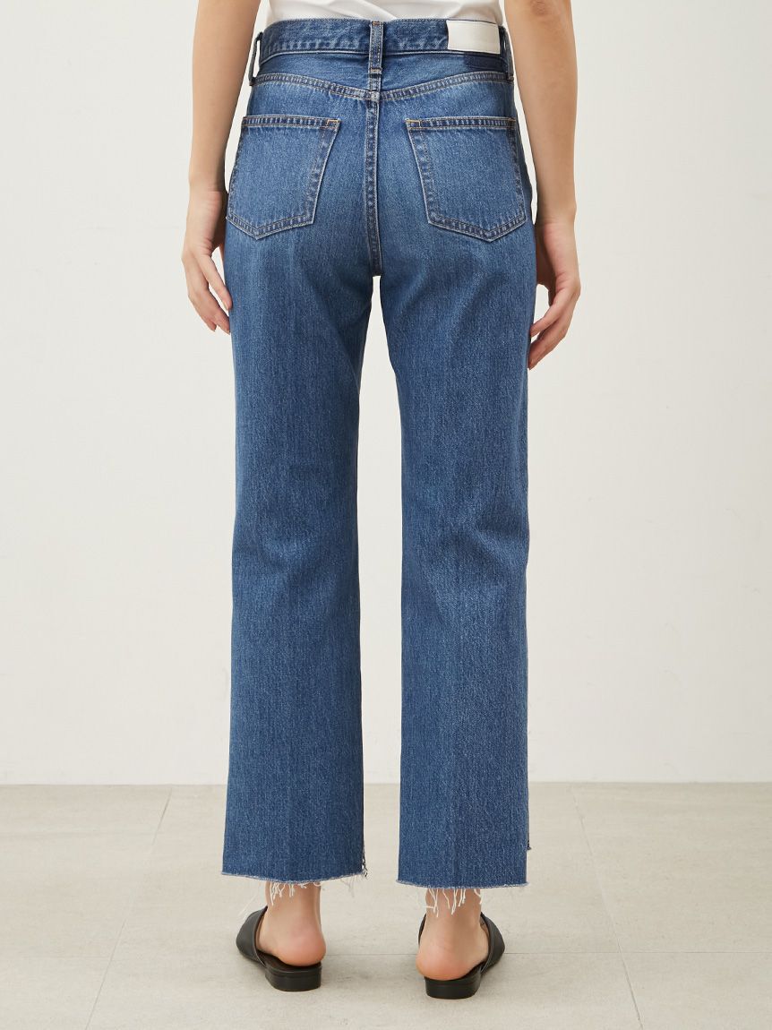 Mila Owen「裾段差テーパードデニムパンツ」|デニム|