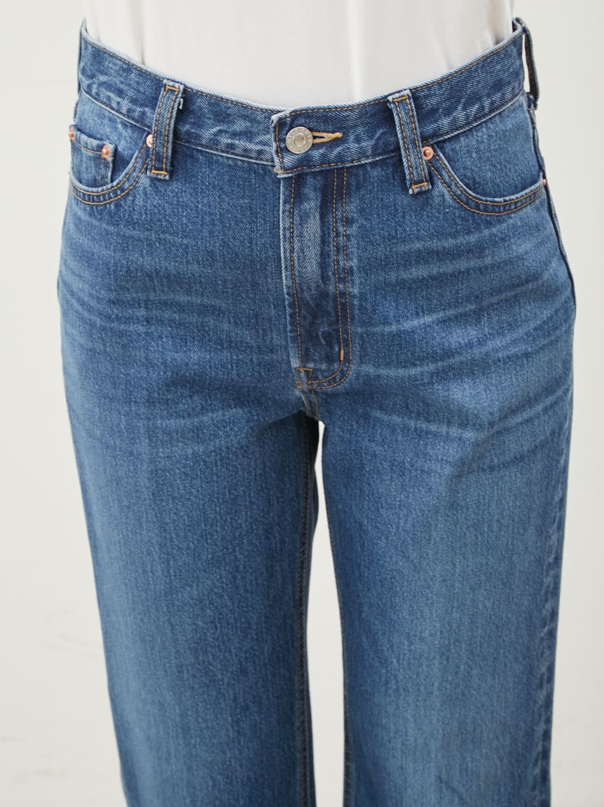 Mila Owen「裾段差テーパードデニムパンツ」|デニム|